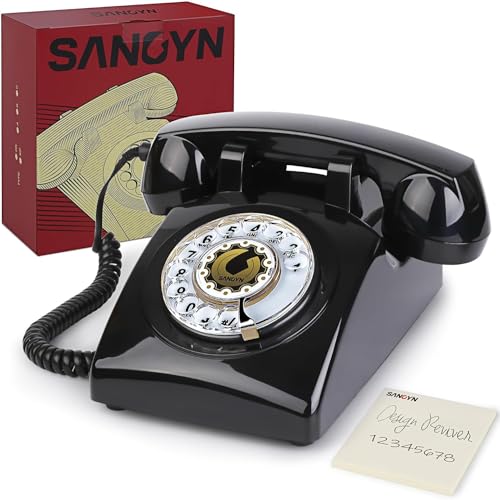 Sangyn Retro Telefon mit Schnur tischtelefon Das Alte Modell Der 63er Jahre Altmodisches Festnetz Diese Klingel von Sangyn