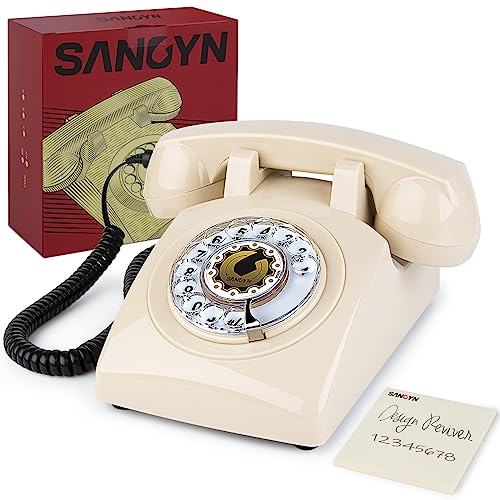 Sangyn Retro Telefon mit Schnur tischtelefon Das Alte Modell Der 64er Jahre Altmodisches Festnetz Diese Klingel von Sangyn