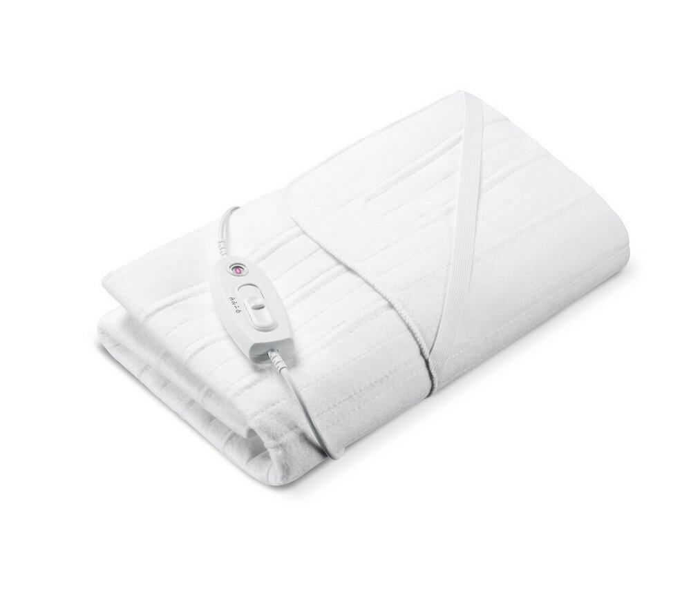 SANITAS SWB 21 Wärmeunterbett (Ca. 150 x 80 cm, Ober- und Unterseite Vlies, 3 beleuchtete Temperaturstufen, abnehmbarer Schalter, maschinenwaschbar bei 30 °C, OEKO-TEX® STANDARD 100, Sicherheitssystem, 55-65 Watt) von Sanitas