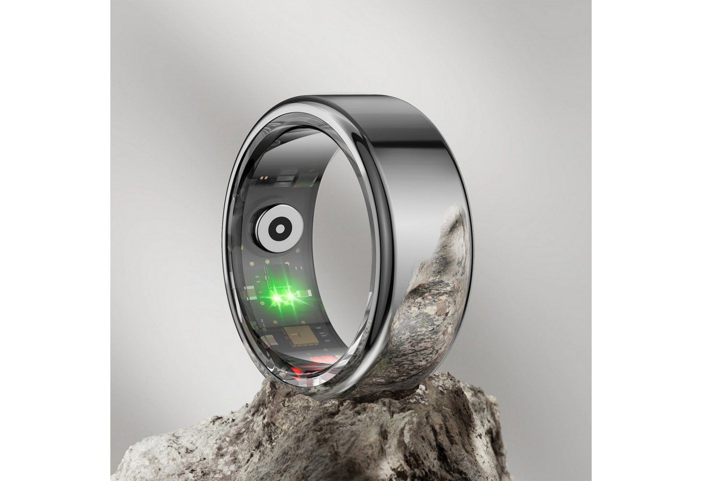 Sanorum Smart Ring für Herren und Damen Titan gefertigt Smartringe Smartwatch (Gesundheits Tracker Ring) mit Herzfrequenz, Blutsauerstoff, Menstruationszyklus, Schlafqualitätsanalyse, mehrere Sportmodi, IP68 Wasserdicht Smartringe, Fitness- und Wellness-Tracker, für iOS & Android von Sanorum