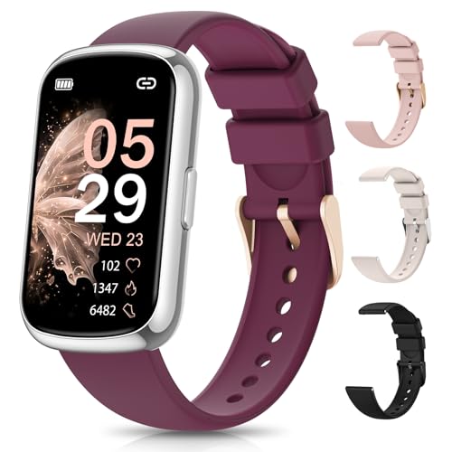 Sanorum Smartwatch Damen, 1.47" Fitnessuhr Pulsuhr SpO2 Schlafmonitor, 24 Sportmodi Aktivitätstracker, 4 Uhrenarmbänder, Menstruationszyklus, Schrittzähler Sportuhr Wasserdicht IP68 Android iOS Silber Sanorum Smartwatch Damen, 1.47" Fitnessuhr Pulsuhr SpO2 Schlafmonitor, 24 Sportmodi Aktivitätstracker, 4 Uhrenarmbänder, Menstruationszyklus, Schrittzähler Sportuhr Wasserdicht IP68 Android iOS Silber von Sanorum