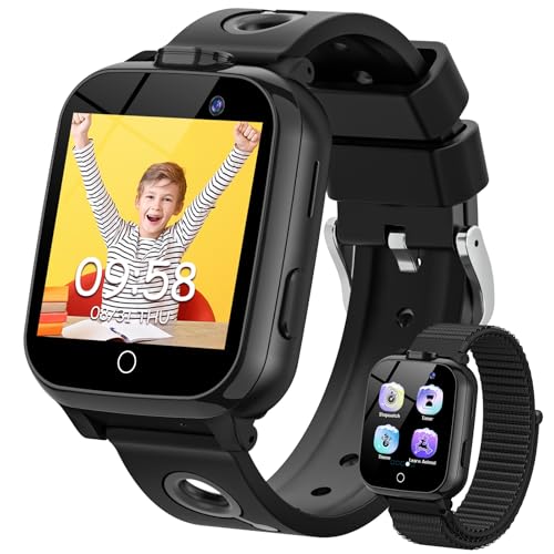Sanorum Smartwatch Kinder, 4G Kinder Smartwatch mit GPS und Telefon, SOS-Funktion, Videoanrufen, Nachrichten, Schulmodus, Wecker, Kamera, Schrittzähler, IP68 Wasserdicht Kinderuhr Mädchen Jungen ZZ Sanorum Smartwatch Kinder, 4G Kinder Smartwatch mit GPS und Telefon, SOS-Funktion, Videoanrufen, Nachrichten, Schulmodus, Wecker, Kamera, Schrittzähler, IP68 Wasserdicht Kinderuhr Mädchen Jungen ZZ von Sanorum
