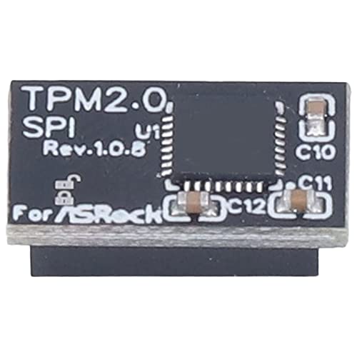 TPM 2.0 Modul, 14-polige SPI Secure Storage TPM 2.0 Verschlüsselung Sicherheitsmodul Remote-Karte für Asrock Motherboard, TPM 2.0 Sicherheitsmodul Komponenten Ersatz von Sanpyl