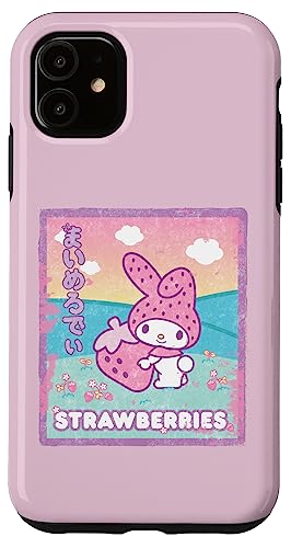 Sanrio My Melody Erdbeermilch Hülle für iPhone 11, Polycarbonat & TPU, Zweiteilig, Einfache Installation, Pink Sanrio My Melody Erdbeermilch Hülle für iPhone 11, Polycarbonat & TPU, Zweiteilig, Einfache Installation, Pink von Sanrio