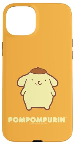Hülle für iPhone 15 Plus Pompompurin-Charakter vorne und hinten von Sanrio