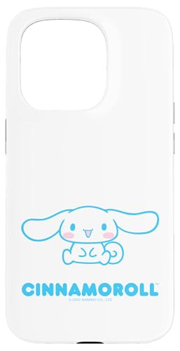 Sanrio Cinnamoroll iPhone 15 Pro Hülle, Schwarz, Matt, Robuster Schutz, Polycarbonat & TPU, Kinderthema von SANRIO