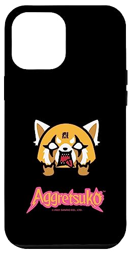 Hülle für iPhone 15 Pro Max Aggretsuko Charakter vorne und hinten von Sanrio