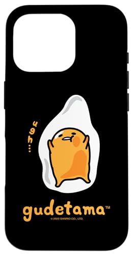 Hülle für iPhone 16 Pro Gudetama-Charakter vorne und hinten von SANRIO