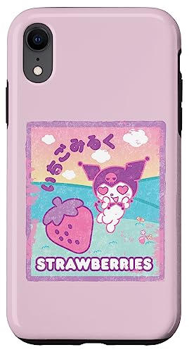Hülle für iPhone XR Kuromi Erdbeermilch von Sanrio