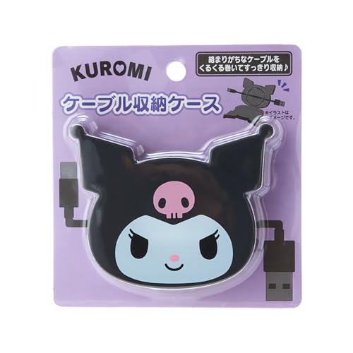 Sanrio 240516 SANRIO 240516 Kabelaufbewahrungskoffer, Kabelhalter, Kuromi, 6,8 x 8,4 x 1,5 cm, Charakter von Sanrio