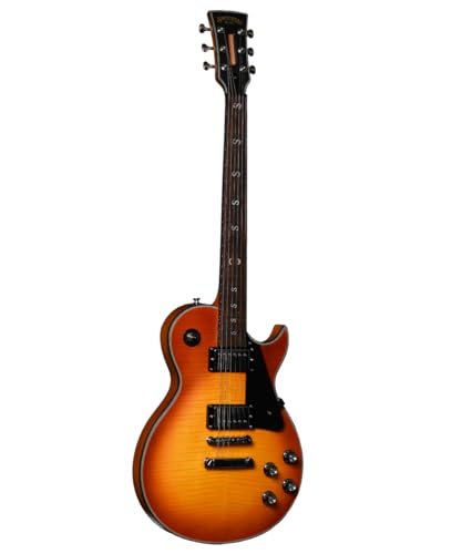 Santana Serpens Standard HB - Elektrische Gitarre, Hot PAF humbucker, Mahogani Körper, Honey Burst von Santana