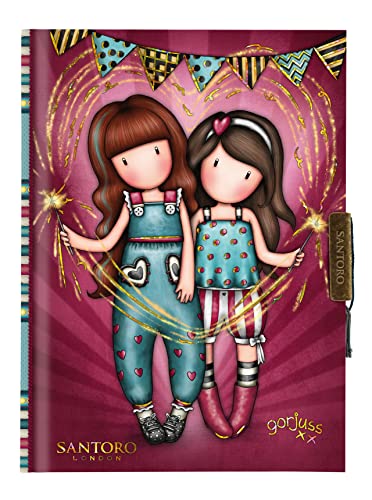 Safta Unisex-Kinder Mi Gorjuss Fairground Tagebuch Fireworks 12,8 x 17,5 x 2 cm, bunt, Einheitsgröße von Santoro