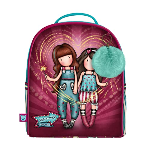 Santoro 1040GJ11 Gorjuss Fairground Mini-Rucksack Feuerwerk, 20 x 22 x 10 cm, blau von Santoro