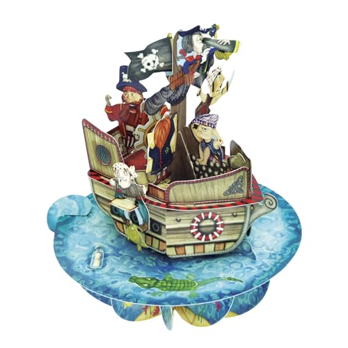 Santoro 3D Pirouette Grußkarte, Motiv: Piratenschiff von Santoro
