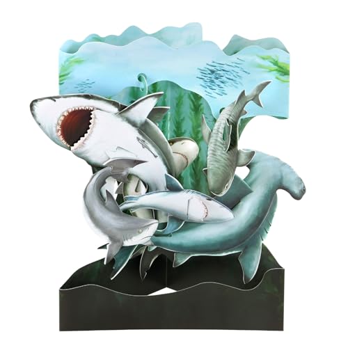 Santoro LONDON Swing Card - Haie - Preisgekrönte interaktive dynamische 3D-Grußkarte von Santoro