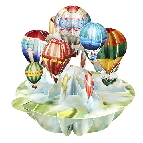 Santoro Pirouette, 3D Pop Up Grußkarte - Heißluftballons - für Sie, für Ihn, Geburtstag, Dankeschön von Santoro