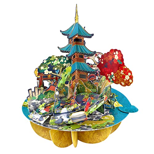 Santoro Pirouette, 3D-Pop-Up-Grußkarte – Japanischer Garten – für sie, für ihn, Geburtstag, Muttertag, Vatertag Santoro Pirouette, 3D-Pop-Up-Grußkarte – Japanischer Garten – für sie, für ihn, Geburtstag, Muttertag, Vatertag von Santoro