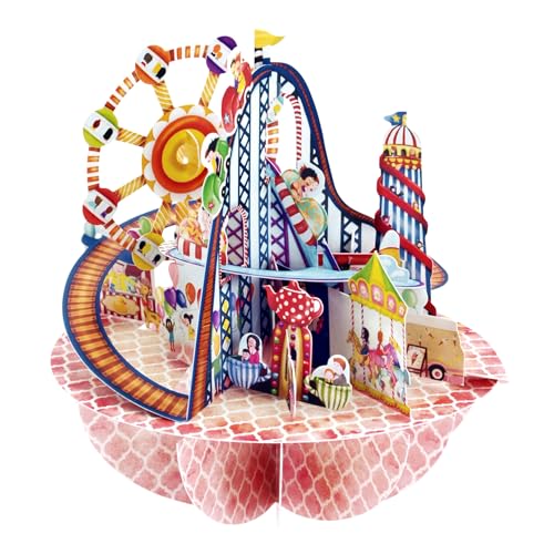 Santoro Pirouette, 3D-Pop-Up-Grußkarte - Messegelände - Jahrmarkt Themenpark Spaß Achterbahn Geburtstag Karussell Riesenrad Spielplatz Disneyland Anziehungen | Für Freunde, Kinder, Für Vater Santoro Pirouette, 3D-Pop-Up-Grußkarte - Messegelände - Jahrmarkt Themenpark Spaß Achterbahn Geburtstag Karussell Riesenrad Spielplatz Disneyland Anziehungen | Für Freunde, Kinder, Für Vater von Santoro