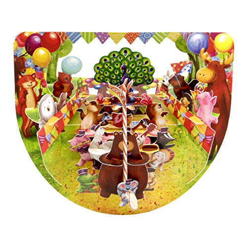 Santoro Popnrock, 3D-Pop-Up-Grußkarte – Tierkarneval – Für Kinder, Familie, Geburtstag von Santoro