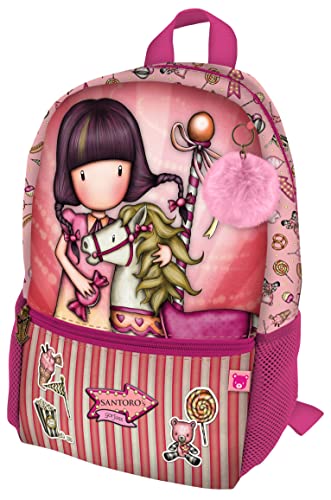 safta 1111GJ03 Mini-Rucksack Gorjuss Fairground Carousel 26 x 34 x 11,4 cm, bunt von Santoro