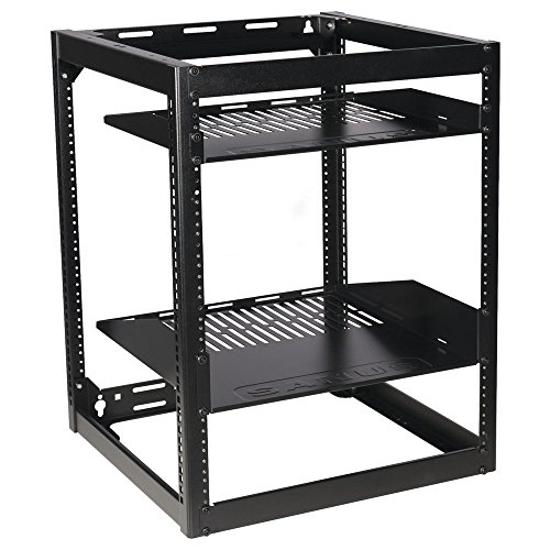 Sanus CFR1615-B1 Component Series 15U stapelbares Skelett-Rack (66 cm) schwarz von Sanus