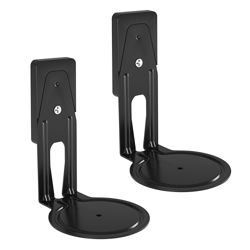 Sanus Feste Lautsprecher-Wandhalterungen für Sonos Era 100™ – flache Lautsprecherhalterungen mit einfacher 3-stufiger Installation und mitgelieferter Hardware – Schwarz, Set mit 2 Halterungen von Sanus