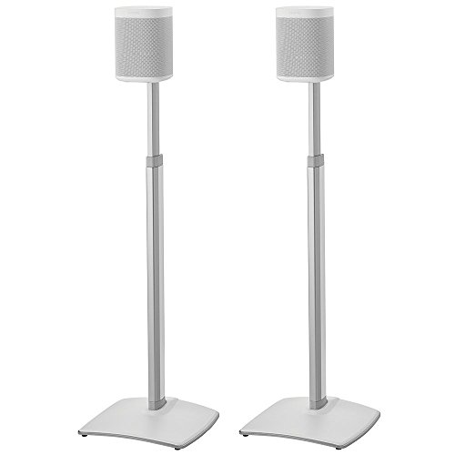 Sanus Höhe verstellbare Lautsprecher-Ständer in kabellos Paar für Sonos One Play: 1 und Play: 3 – weiß von Sanus