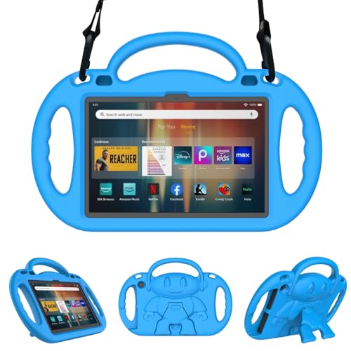 Sanyetral Tablet-Hülle für Kinder, leichte EVA-Hülle mit Griff, Ständer und Schultergurt, nicht kompatibel mit Nokia-TCL-Blau Sanyetral Tablet-Hülle für Kinder, leichte EVA-Hülle mit Griff, Ständer und Schultergurt, nicht kompatibel mit Nokia-TCL-Blau von Sanyetral