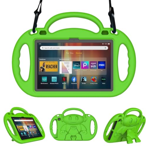 Sanyetral Tablet-Schutzhülle für Kinder, leichte EVA-Hülle mit Griff, Ständer und Schultergurt, nicht kompatibel mit Nokia-TCL-Grün Sanyetral Tablet-Schutzhülle für Kinder, leichte EVA-Hülle mit Griff, Ständer und Schultergurt, nicht kompatibel mit Nokia-TCL-Grün von Sanyetral