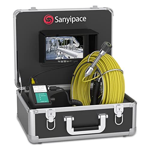 Rohrkamera 30M mit DVR, Endoskop Inspektionskamera HD für Abfluss Inspektion IP68 Wasserdichtes Professionelle Kanalkamera mit Lichter Videoinspektion Rohrdetektor mit 7" LCD Monitor 1000TVL CCD Rohrkamera 30M mit DVR, Endoskop Inspektionskamera HD für Abfluss Inspektion IP68 Wasserdichtes Professionelle Kanalkamera mit Lichter Videoinspektion Rohrdetektor mit 7" LCD Monitor 1000TVL CCD von Sanyipace