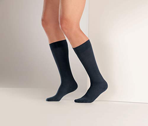 Sanyleg - Unisex-Kniestrümpfe aus Baumwolle mit abgestufter Kompression, Hoher Komprimierungsgrad, Farbe Dunkelblau, Größe XXL Sanyleg - Unisex-Kniestrümpfe aus Baumwolle mit abgestufter Kompression, Hoher Komprimierungsgrad, Farbe Dunkelblau, Größe XXL von Sanyleg