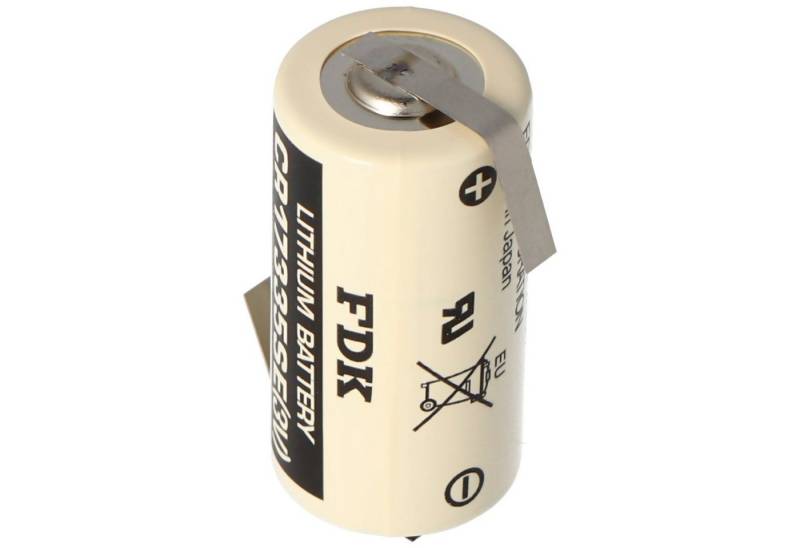 Sanyo Sanyo Lithium Batterie CR17335 SE Size 2/3A, mit Lötfahne Z-Form Batterie, (3,0 V) von Sanyo