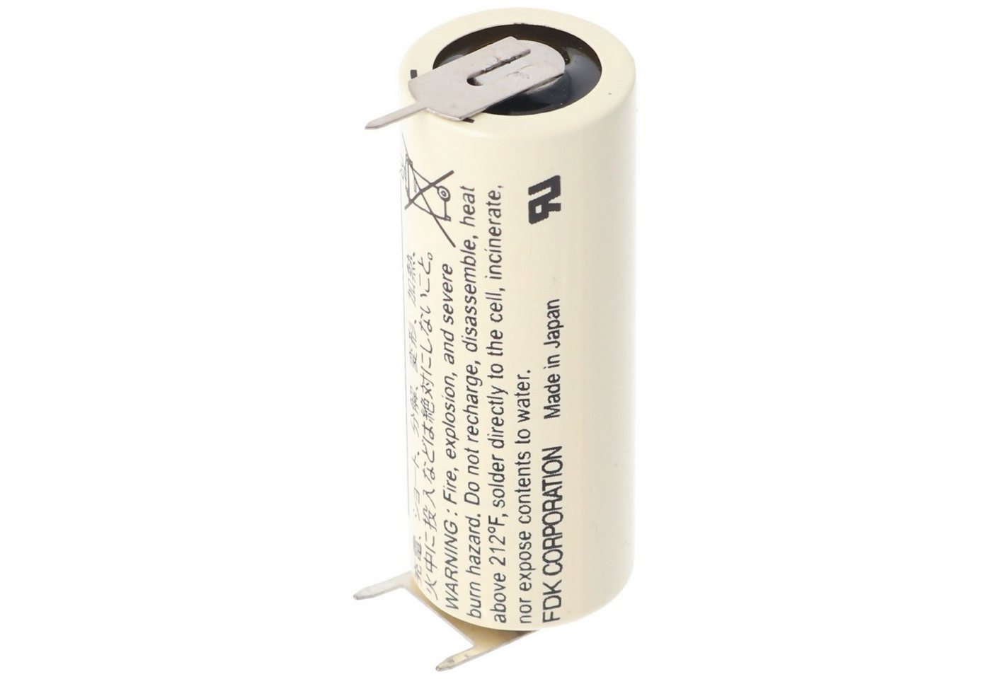 Sanyo Sanyo Lithium Batterie CR17450SE Size A, 3er Print Lötfahnen Batterie, (3,0 V) von Sanyo