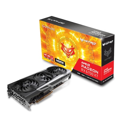 SAPPHIRE AMD Radeon RX 6700 XT OC Nitro+ Gaming Grafikkarte mit 12GB GDDR6 von Sapphire Technologies