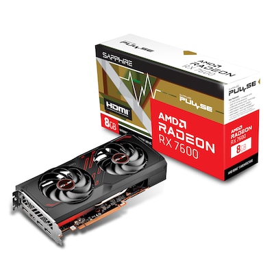 SAPPHIRE AMD Radeon RX 7600 PULSE Gaming Grafikkarte 8GB GDDR6 HDMI/3xDP von Sapphire