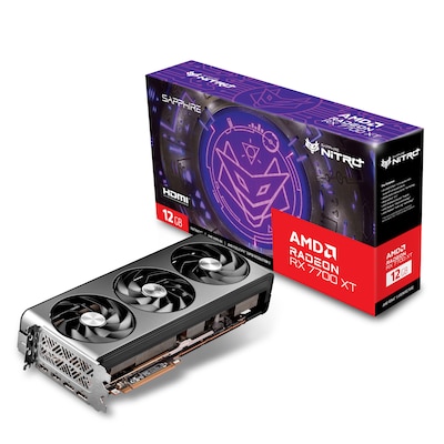 SAPPHIRE AMD Radeon RX 7700 XT Nitro+ OC Grafikkarte 12GB GDDR6 2xHDMI/2xDP von Sapphire