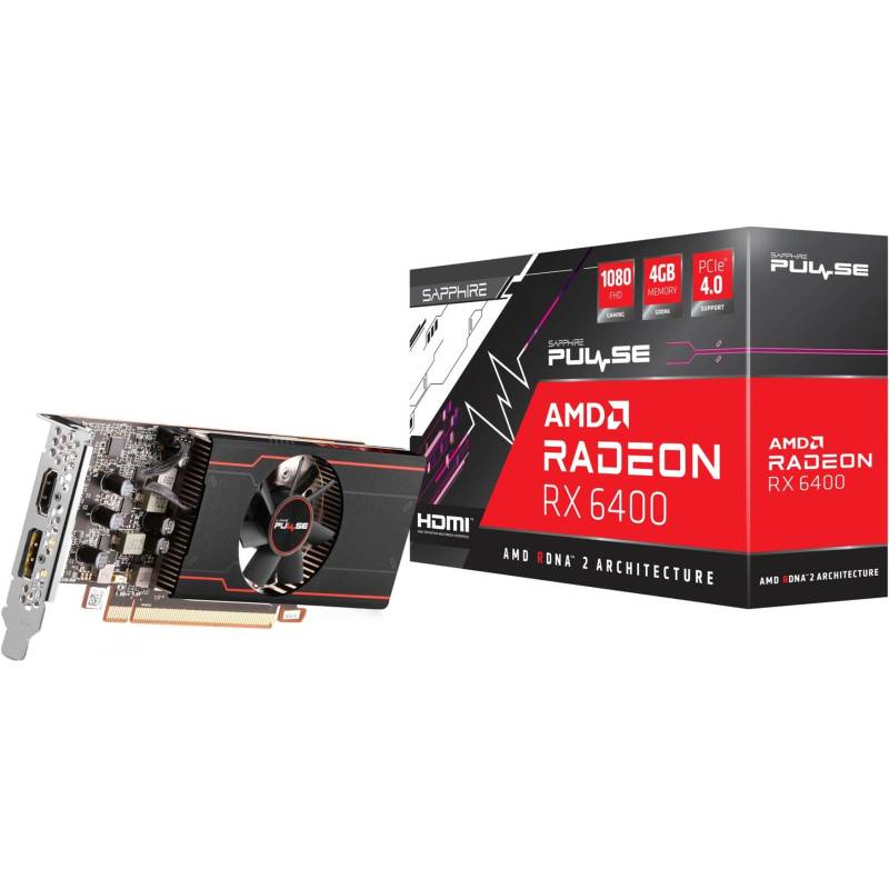 Radeon RX 6400 PULSE GAMING, Grafikkarte von Sapphire