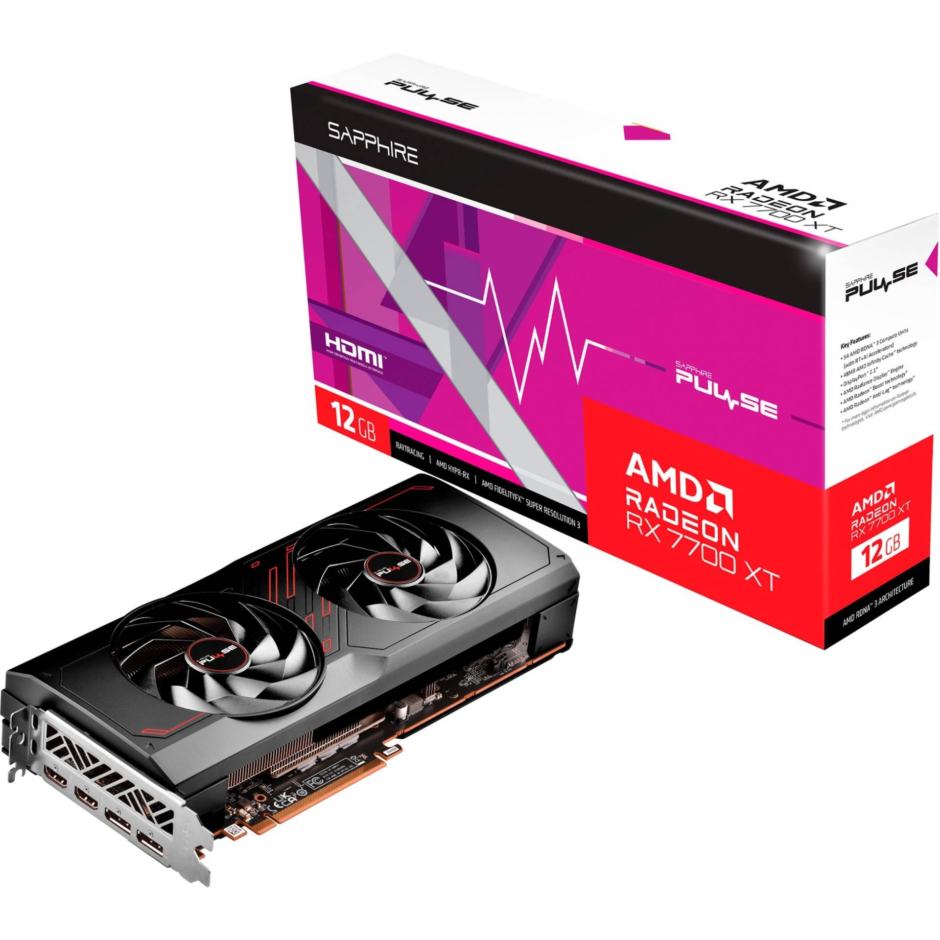 Radeon RX 7700 XT PULSE GAMING 12G, Grafikkarte Radeon RX 7700 XT PULSE GAMING 12G, Grafikkarte von Sapphire