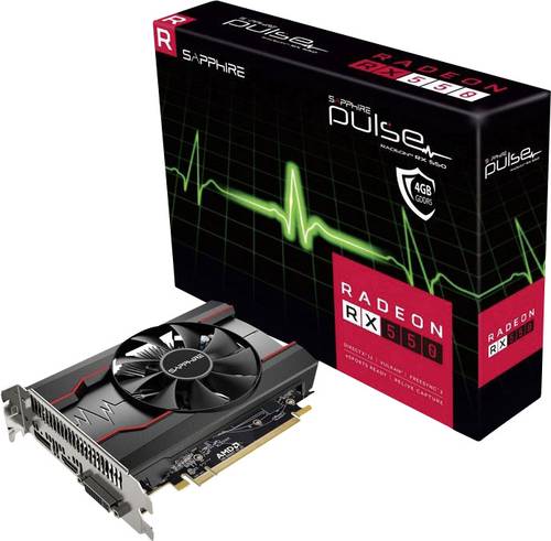 Sapphire Grafikkarte AMD Radeon RX 550 Pulse 4GB GDDR5-RAM PCIe HDMI®, DVI, DisplayPort von Sapphire