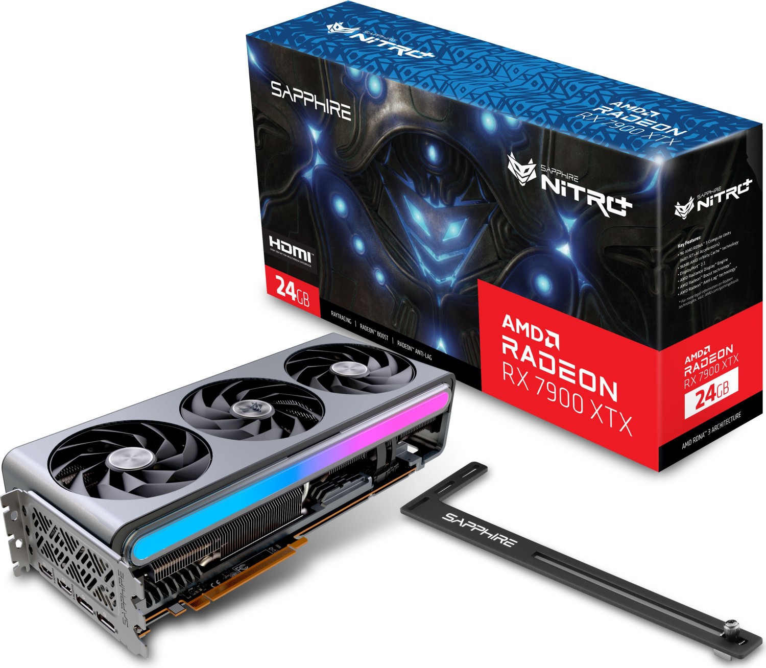 Sapphire Nitro+ Radeon RX 7900 XTX Vapor-X B-Ware - 24GB GDDR6, 2x HDMI, 2x DP, full retail Sapphire Nitro+ Radeon RX 7900 XTX Vapor-X B-Ware - 24GB GDDR6, 2x HDMI, 2x DP, full retail von Sapphire