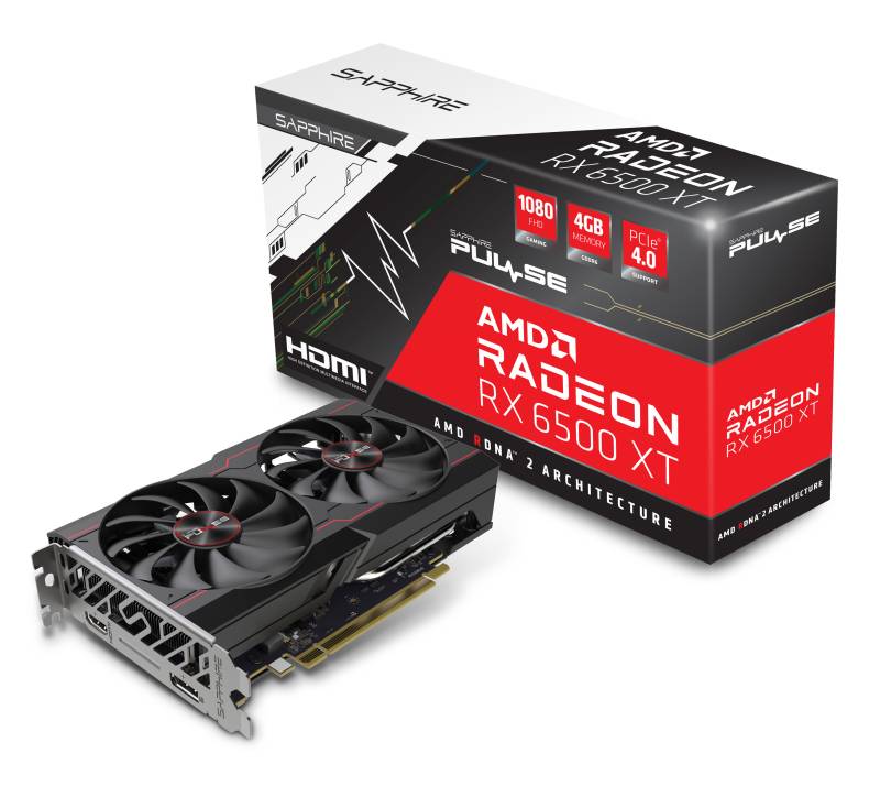 Sapphire Pulse Radeon RX 6500XT Grafikkarte - 4GB GDDR6, HDMI, DP von Sapphire