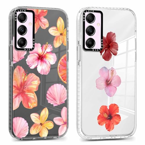Saqmkil 2 Stück Hülle für Samsung Galaxy A55 5G 6,5'', Aesthetic Blumen Muster Design Mädchen Frauen Handyhülle, Transparent Silikon Süßes Blume Motiv Stoßfest Case Schutzhülle für Samsung A55 5G Saqmkil 2 Stück Hülle für Samsung Galaxy A55 5G 6,5'', Aesthetic Blumen Muster Design Mädchen Frauen Handyhülle, Transparent Silikon Süßes Blume Motiv Stoßfest Case Schutzhülle für Samsung A55 5G von Saqmkil
