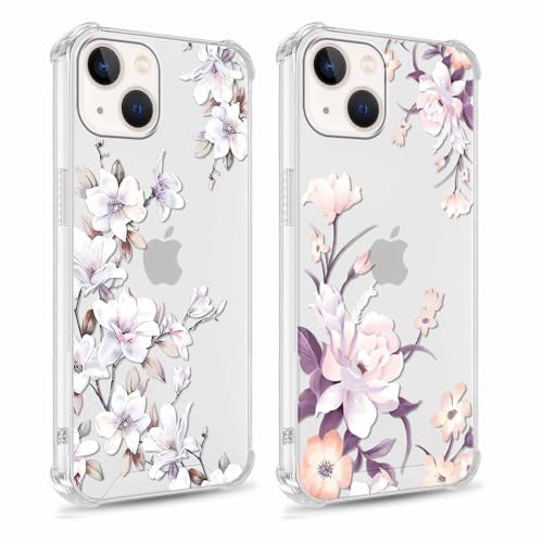 Saqmkil 2 Stück Transparent Handyhülle für iPhone 15 6,1" Hülle, Durchsichtig Case mit Muster Aesthetic Blumen Mädchen Schutzhülle, Weich Silikon Dünn TPU Bumper Stoßfeste Cover für iPhone 15,03 Saqmkil 2 Stück Transparent Handyhülle für iPhone 15 6,1" Hülle, Durchsichtig Case mit Muster Aesthetic Blumen Mädchen Schutzhülle, Weich Silikon Dünn TPU Bumper Stoßfeste Cover für iPhone 15,03 von Saqmkil