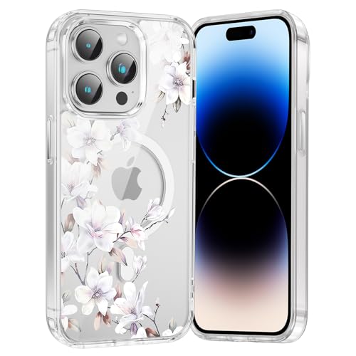 Saqmkil Handyhülle Magnetische für iPhone 13 Pro Max 6,7" Hülle,Kompatibel mit MagSafe, Durchsichtig Aesthetic Muster Blumen Mädchen Case, Transparent Weich Silikon Dünn TPU Bumper Stoßfeste Cover, 05 Saqmkil Handyhülle Magnetische für iPhone 13 Pro Max 6,7" Hülle,Kompatibel mit MagSafe, Durchsichtig Aesthetic Muster Blumen Mädchen Case, Transparent Weich Silikon Dünn TPU Bumper Stoßfeste Cover, 05 von Saqmkil