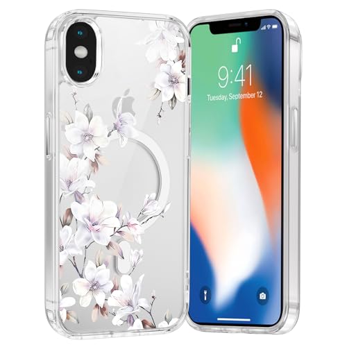 Saqmkil Handyhülle Magnetische für iPhone XS Max 6,5" Hülle,Kompatibel mit MagSafe, Durchsichtig Aesthetic Muster Blumen Mädchen Case, Transparent Weich Silikon TPU Stoßfeste Schutzhülle Cover, 05 Saqmkil Handyhülle Magnetische für iPhone XS Max 6,5" Hülle,Kompatibel mit MagSafe, Durchsichtig Aesthetic Muster Blumen Mädchen Case, Transparent Weich Silikon TPU Stoßfeste Schutzhülle Cover, 05 von Saqmkil