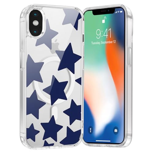 Saqmkil Handyhülle Magnetische für iPhone XS Max 6,5" Hülle,Kompatibel mit MagSafe, Durchsichtig Aesthetic Muster Sterne Mädchen Case, Transparent Weich Silikon TPU Bumper Stoßfeste Schutzhülle Cover Saqmkil Handyhülle Magnetische für iPhone XS Max 6,5" Hülle,Kompatibel mit MagSafe, Durchsichtig Aesthetic Muster Sterne Mädchen Case, Transparent Weich Silikon TPU Bumper Stoßfeste Schutzhülle Cover von Saqmkil