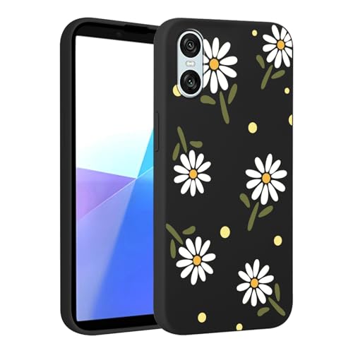 Saqmkil Handyhülle für Sony Xperia 10 VI Hülle, Blumen Muster Aesthetic Mädchen Frauen Case, Weich Silikon Dünn TPU Bumper Stoßfeste Kratzfest Schutzhülle Cover für Sony Xperia 10 VI 6,1",Schwarz Saqmkil Handyhülle für Sony Xperia 10 VI Hülle, Blumen Muster Aesthetic Mädchen Frauen Case, Weich Silikon Dünn TPU Bumper Stoßfeste Kratzfest Schutzhülle Cover für Sony Xperia 10 VI 6,1",Schwarz von Saqmkil