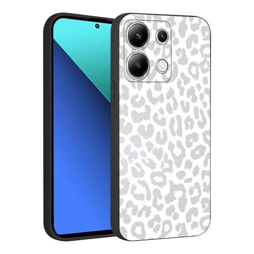Saqmkil Handyhülle für Xiaomi Redmi Note 13 4G Hülle, Leopard Muster Aesthetic Mädchen Frauen Case, Weich Silikon Dünn TPU Stoßfeste Kratzfest Schutzhülle Cover für Redmi Note 13 6,67", Schwarz 2 von Saqmkil