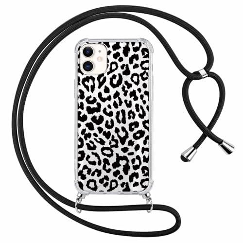 Saqmkil Handykette Handyhülle für iPhone 11 6,1" Hülle mit Band, Durchsichtig Aesthetic Muster Leopard Mädchen Case mit Kordel zum Umhängen, Transparent Weiche Silikon TPU + PC Stoßfest Schutzhülle Saqmkil Handykette Handyhülle für iPhone 11 6,1" Hülle mit Band, Durchsichtig Aesthetic Muster Leopard Mädchen Case mit Kordel zum Umhängen, Transparent Weiche Silikon TPU + PC Stoßfest Schutzhülle von Saqmkil
