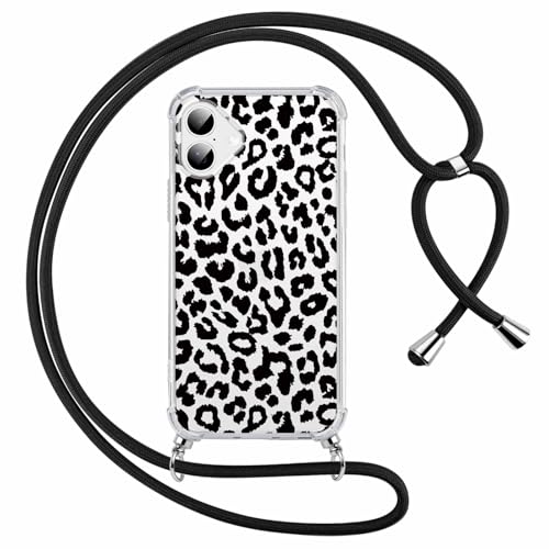 Saqmkil Handykette Handyhülle für iPhone 16 6,1" Hülle mit Band, Durchsichtig Aesthetic Muster Leopard Mädchen Case mit Kordel zum Umhängen, Transparent Weiche Silikon TPU + PC Stoßfest Schutzhülle Saqmkil Handykette Handyhülle für iPhone 16 6,1" Hülle mit Band, Durchsichtig Aesthetic Muster Leopard Mädchen Case mit Kordel zum Umhängen, Transparent Weiche Silikon TPU + PC Stoßfest Schutzhülle von Saqmkil